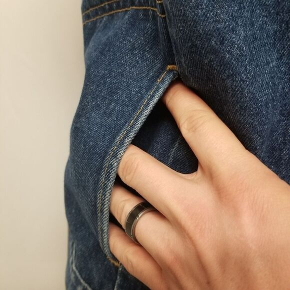 Vintage Levi Strauss Tops Blue Jean Vest Button Down Woman's Small - Picture 6 of 6